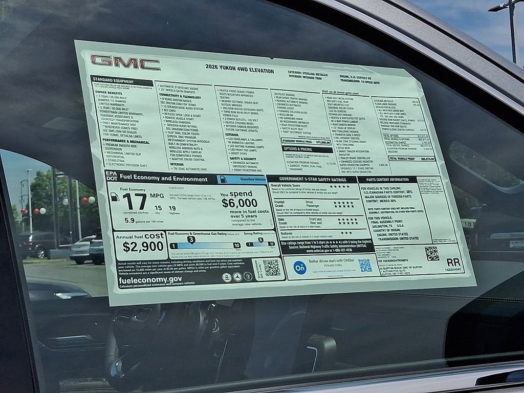 2026 GMC Yukon Elevation