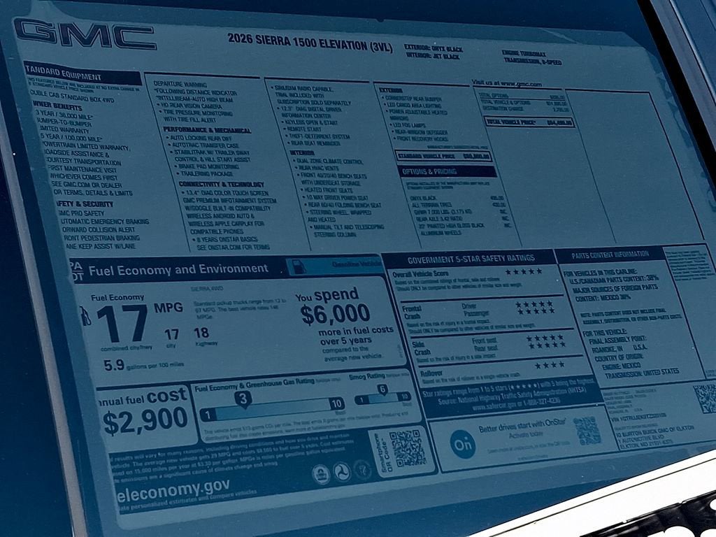 2026 GMC Sierra 1500 Elevation