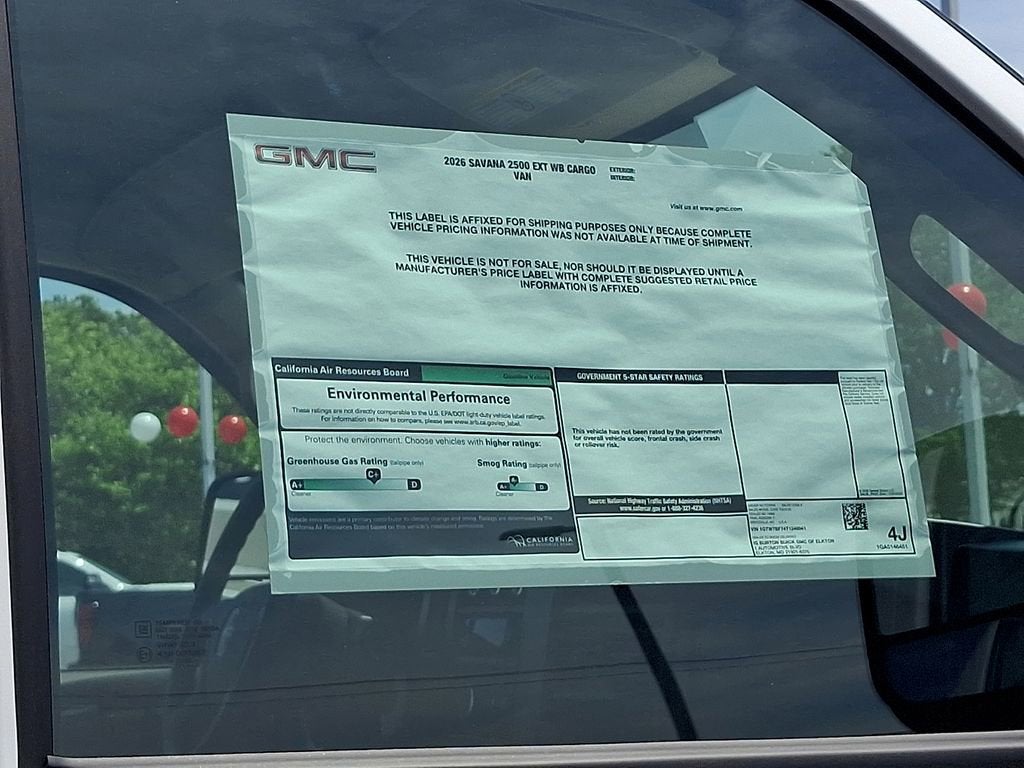 2026 GMC Savana Cargo Work Van