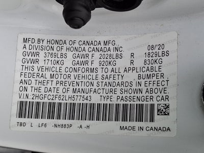 2020 Honda Civic Sedan LX