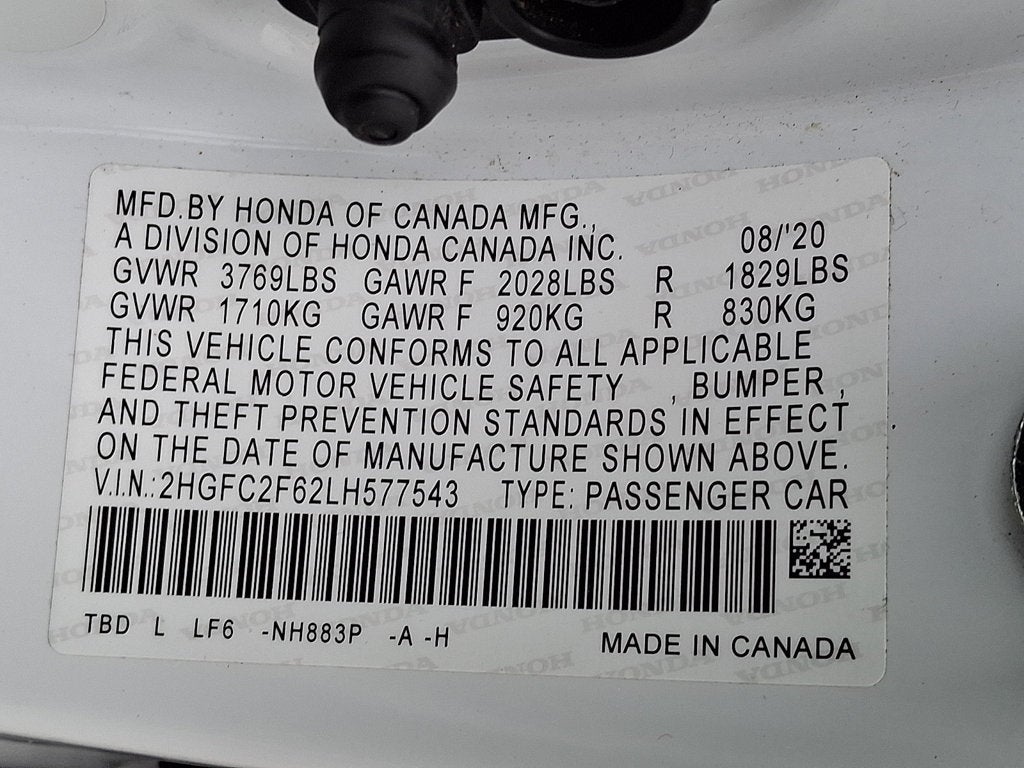 2020 Honda Civic Sedan LX