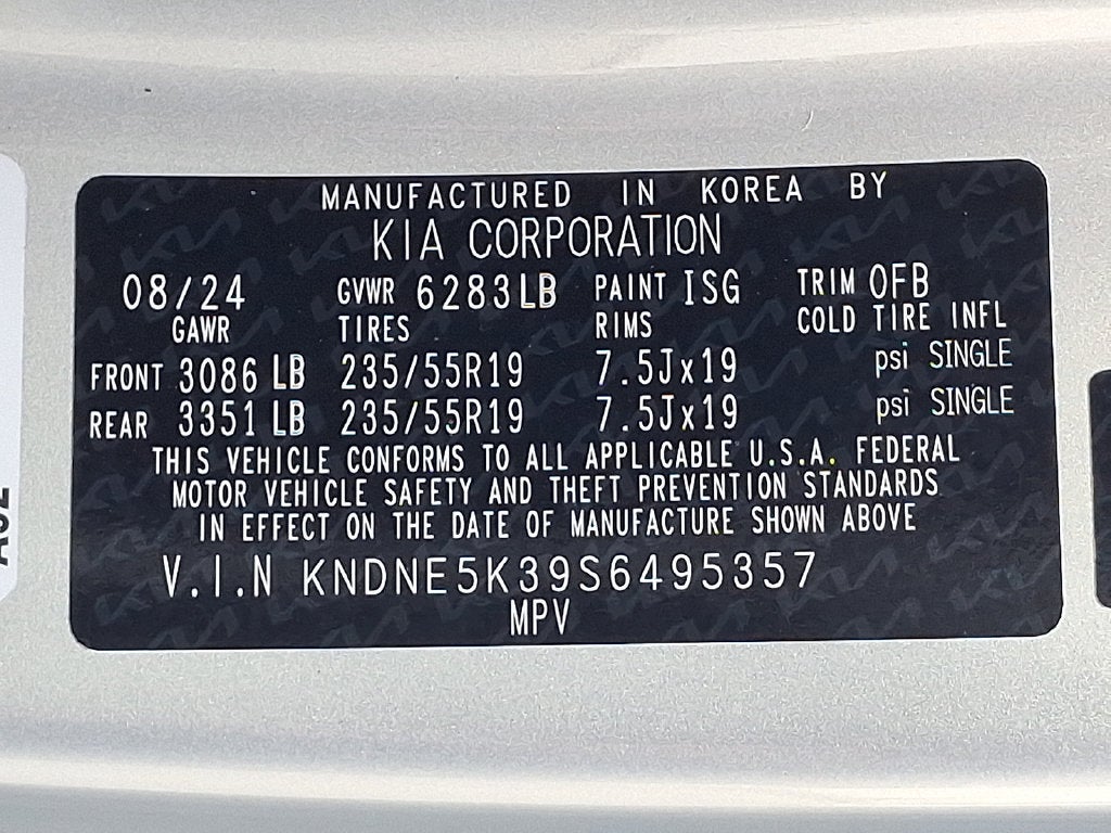 2025 Kia Carnival MPV SX