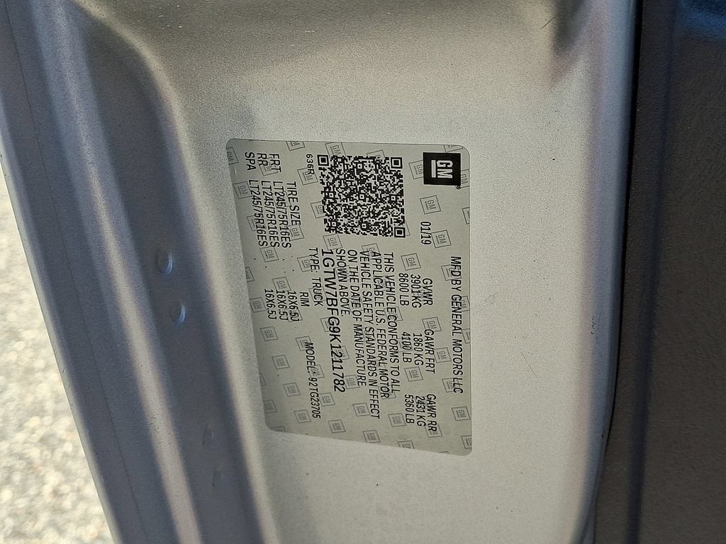 2019 GMC Savana Cargo 2500 Work Van